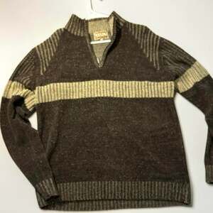 Maxini Brown Grandpa Quarter Zip Sweater